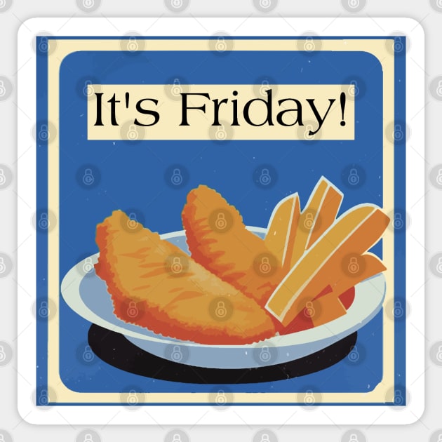 It's Friday Sticker by RetroTjoshak